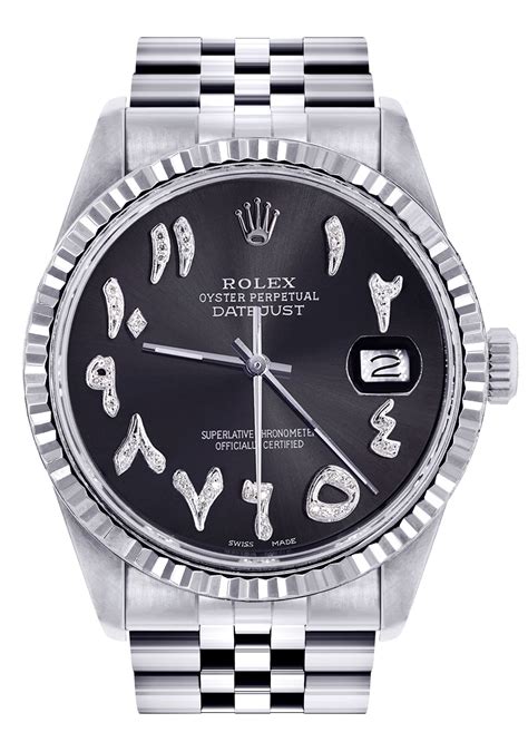 arabic rolex watch|Rolex arabic dial black.